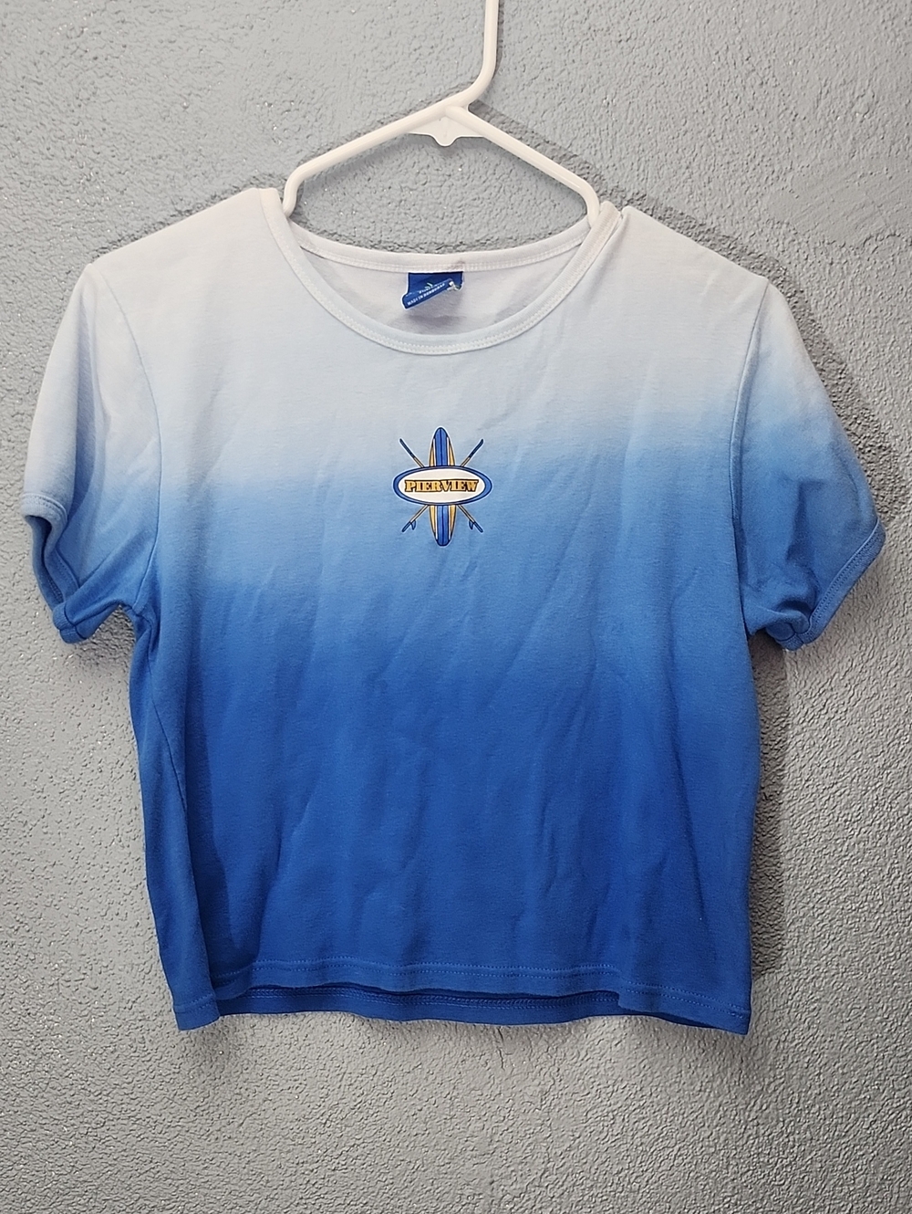Banana Republic White to Blue Ombre Surf Tee